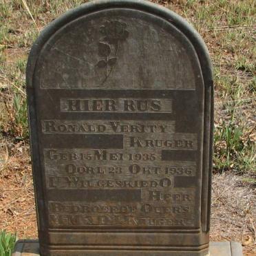 KRUGER Ronald Verity 1935-1936
