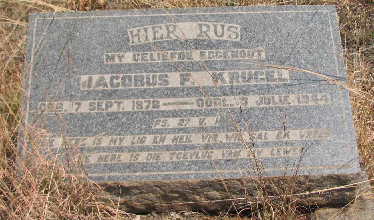 KRUGEL Jacobus F. 1878-1944
