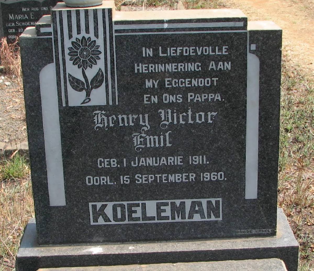 KOELEMAN Henry Victor Emil 1911-1960