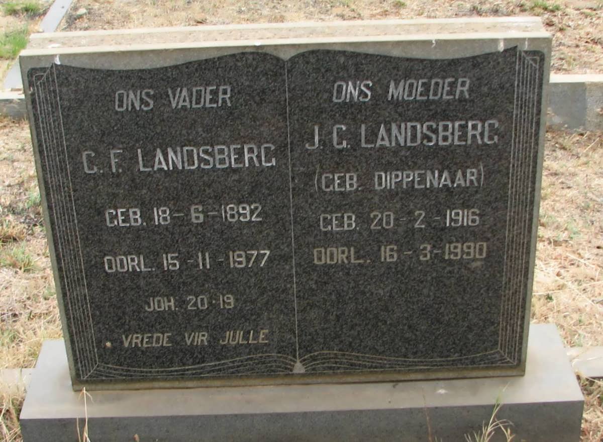 LANDSBERG C.F. 1892-1977 &amp; J.G. DIPPENAAR 1916-1990