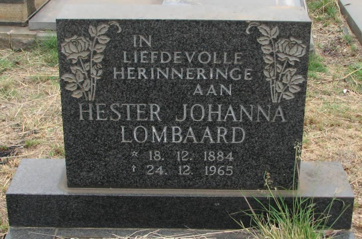 LOMBAARD Hester Johanna 1884-1965