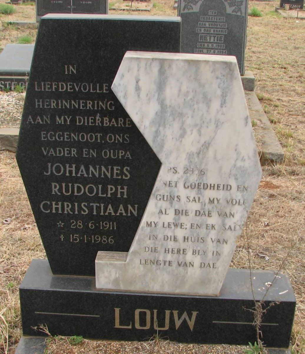 LOUW Johannes Rudolph Christoffel 1911-1986