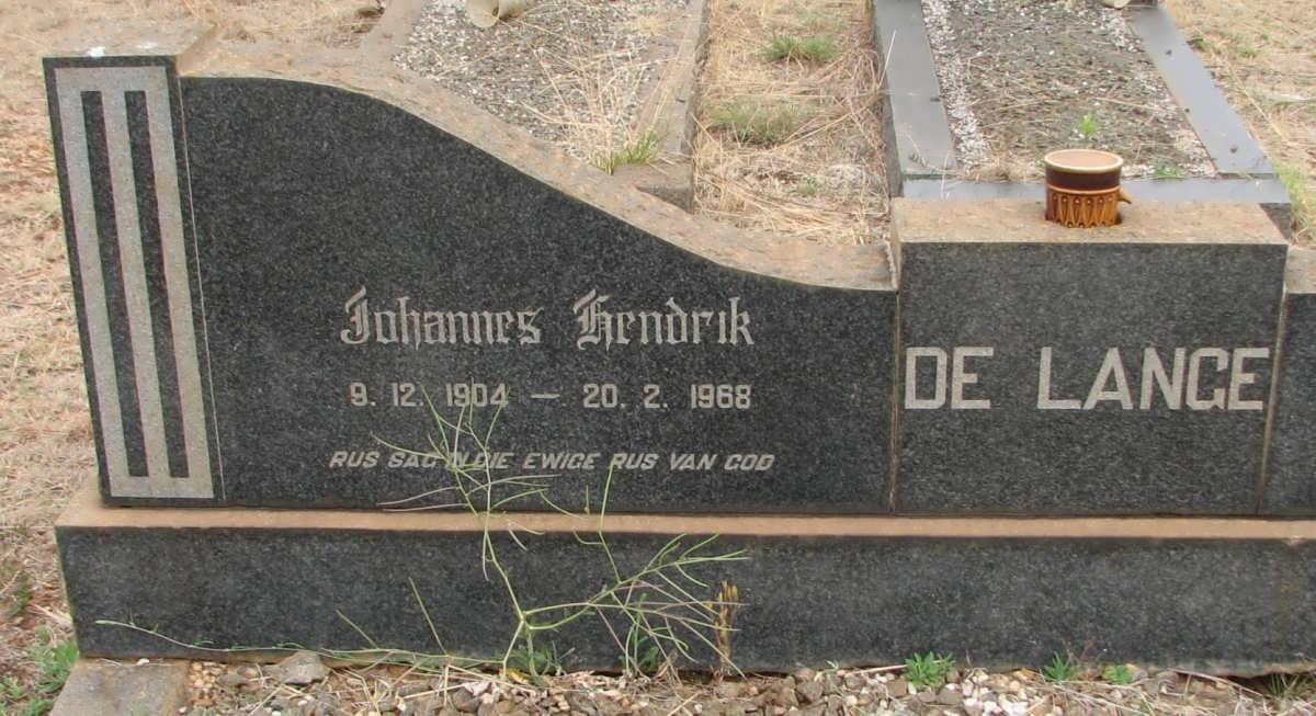 LANGE Johannes Hendrik, de 1904-1968