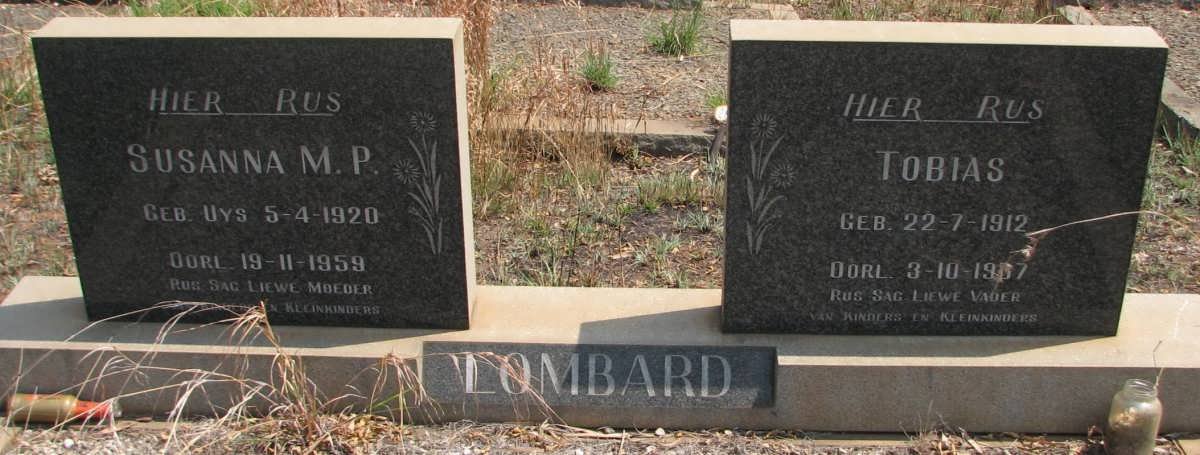 LOMBARD Tobias 1912-1987 &amp; Susanna M.P. 1920-1959