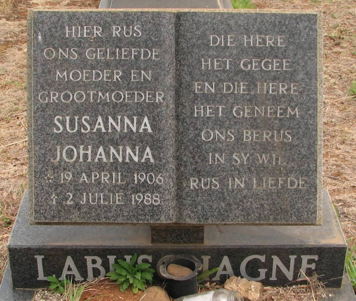LABUSHAGNE Susanna Johanna 1906-1988