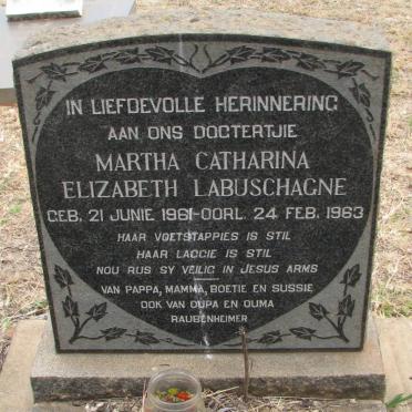 LABUSHAGNE Martha Catharina Elizabeth 1961-1963