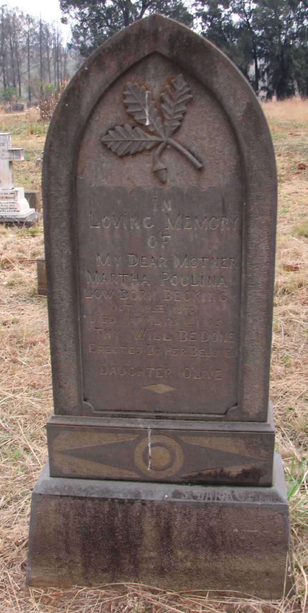 LOW Martha Paulina nee BECKING 1870-1905