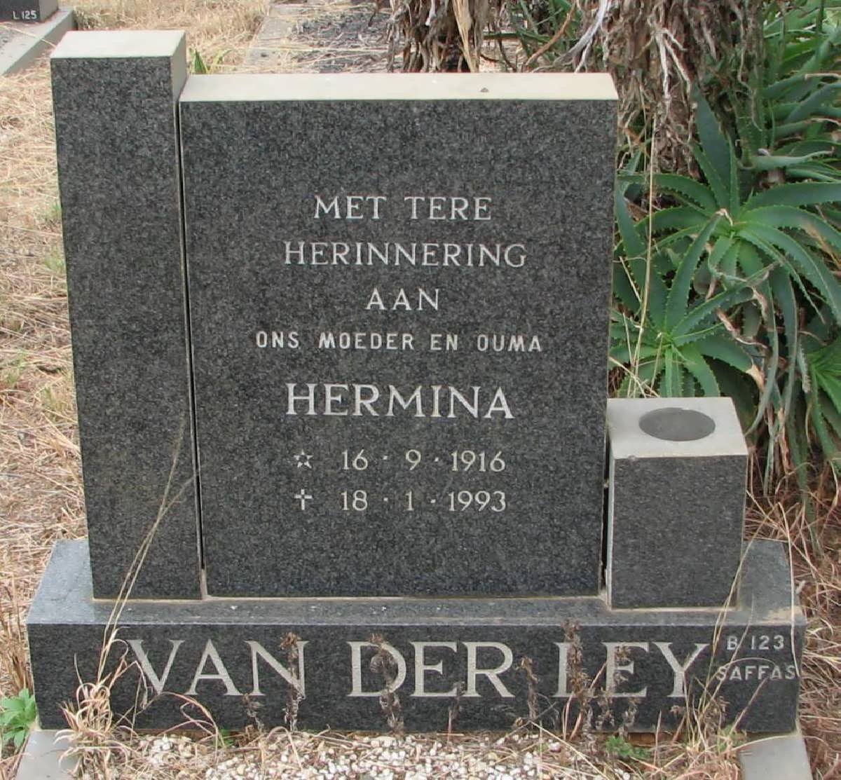 LEY Hermina, van der 1916-1993