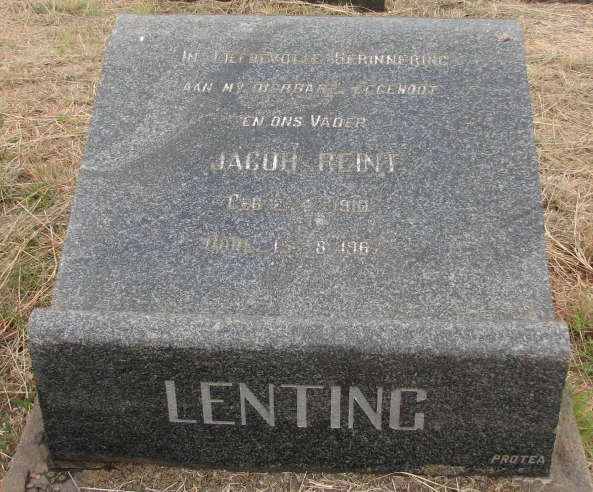 LENTING Jacob Reint 1910-1967