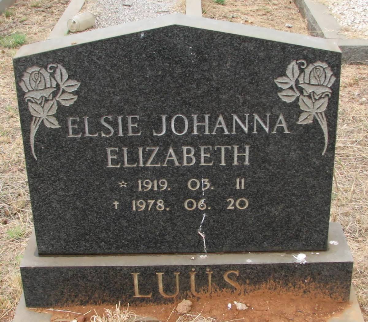 LUUS Elsie Johanna Elizabeth 1919-1978