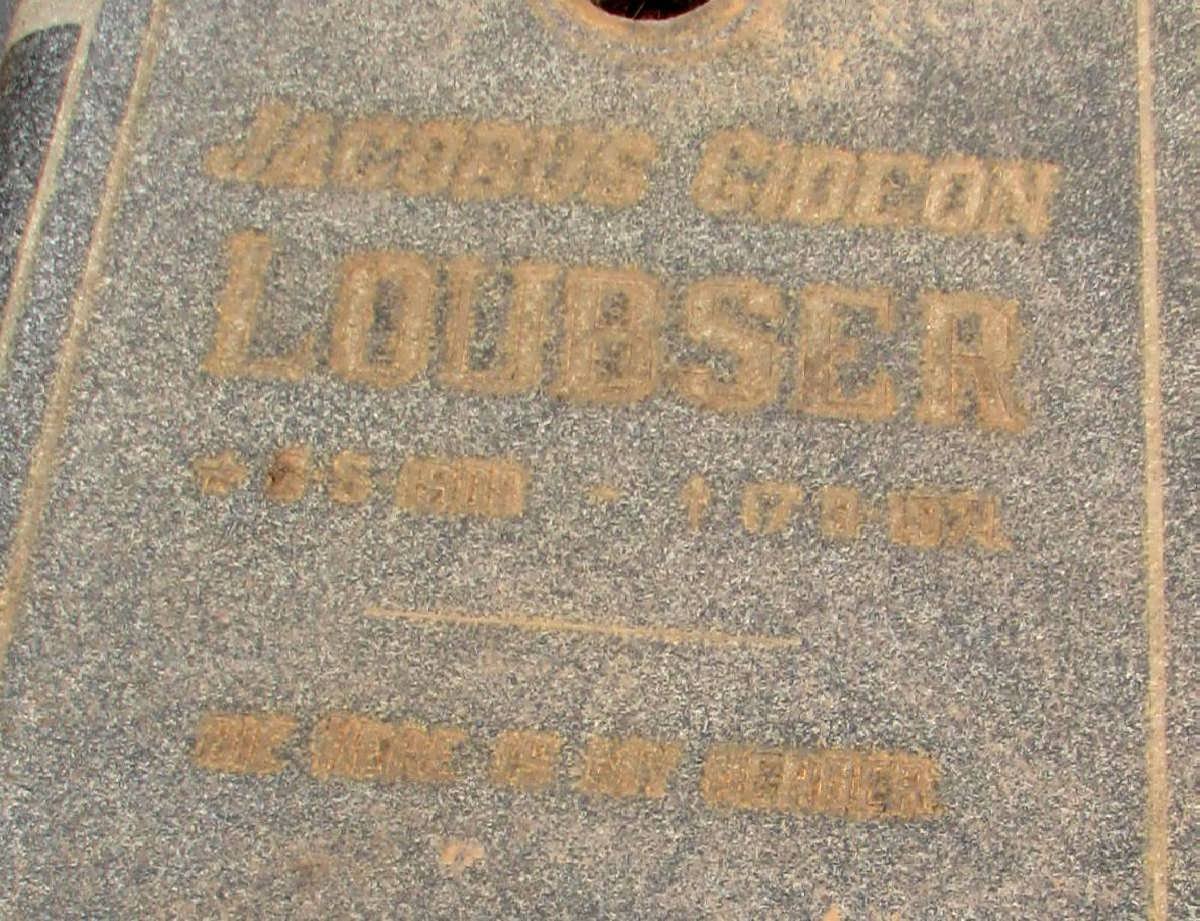 LOUBSER Jacobus Gideon 1900-1971