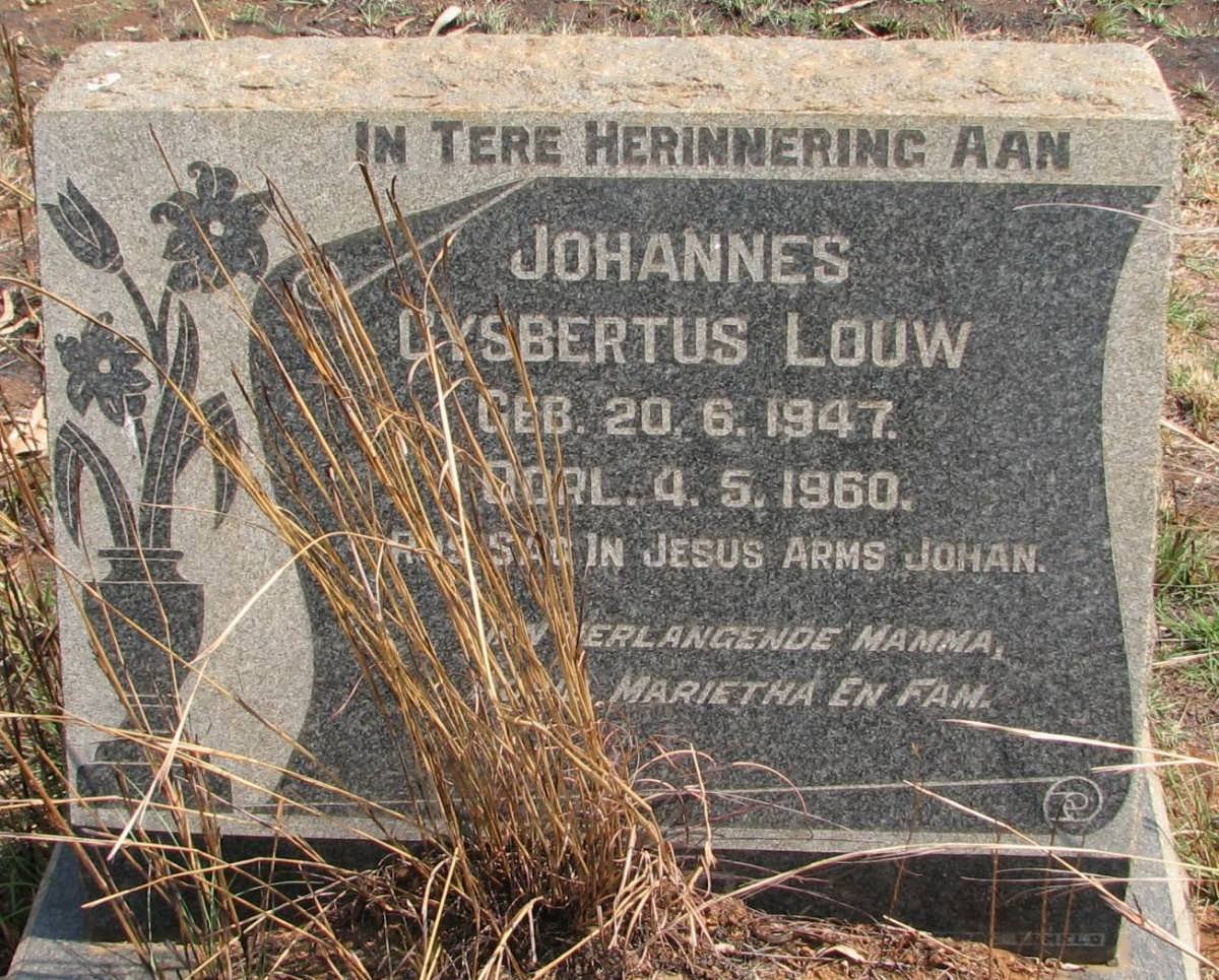LOUW Johannes Gysbertus 1947-1960
