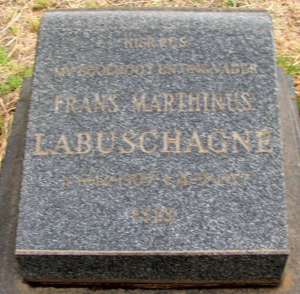 LABUSCHAGNE Frans Marthinus 1909-1977