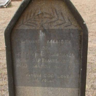 LANGUAGE Mary Annie 1882-1898
