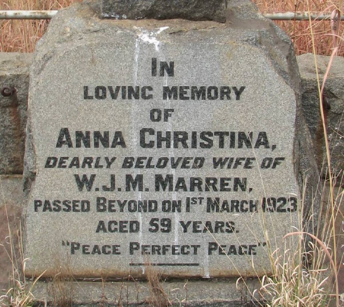 MARREN Anna Christina -1923