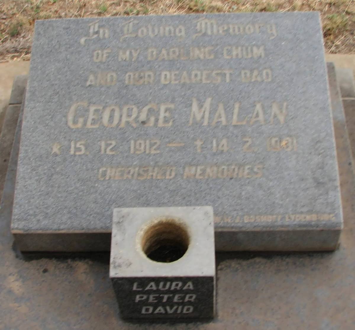 MALAN George 1912-1981