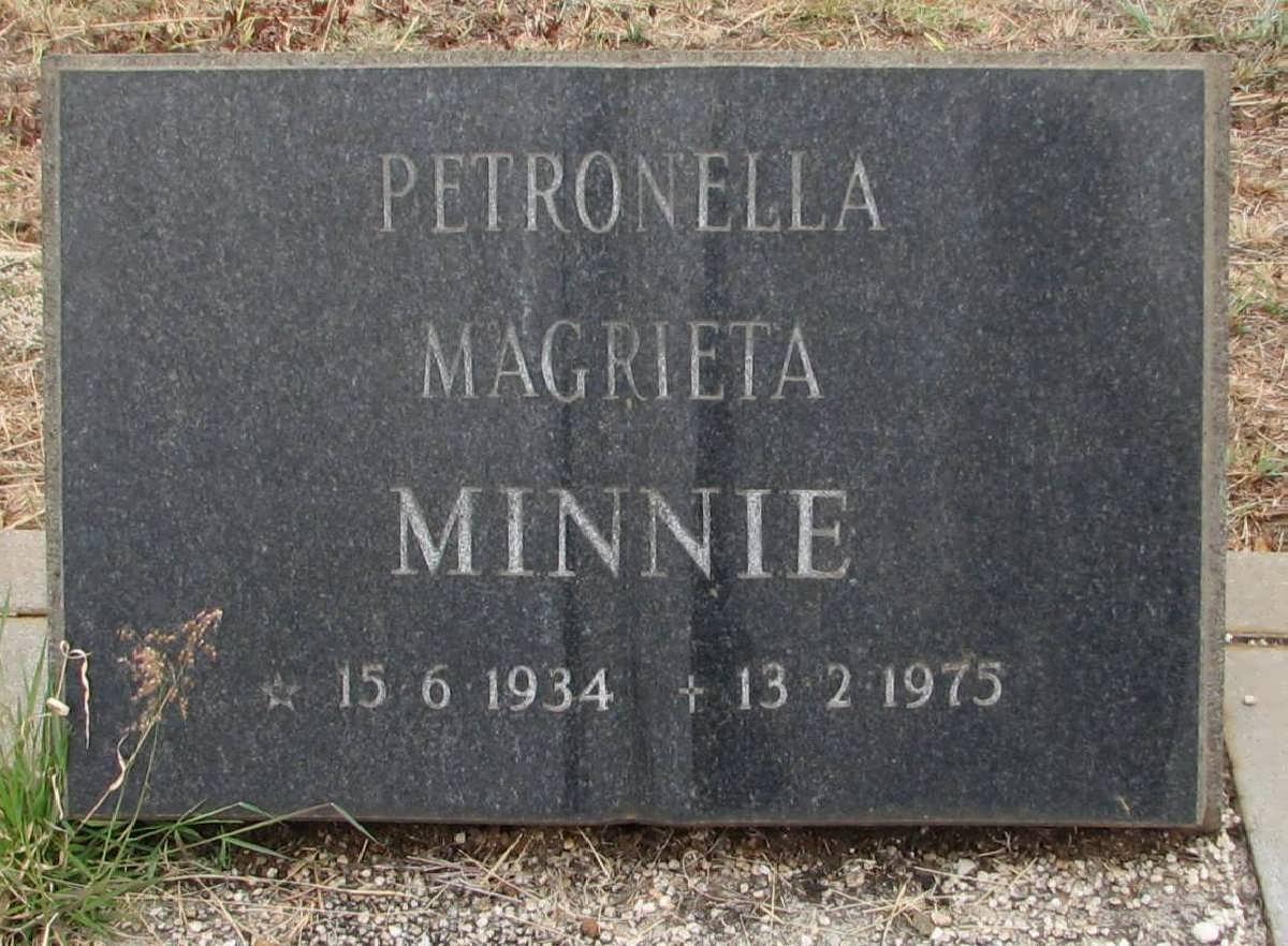 MINNIE Petronella Magrieta 1934-1975