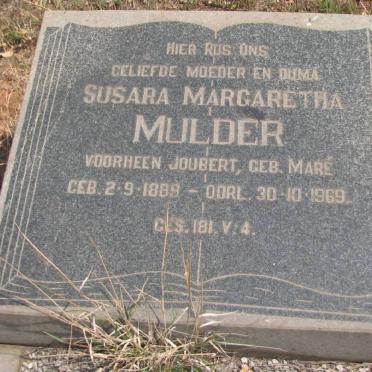 MULDER Susara Margaretha voorheen JOUBERT nee MARE 1889-1969