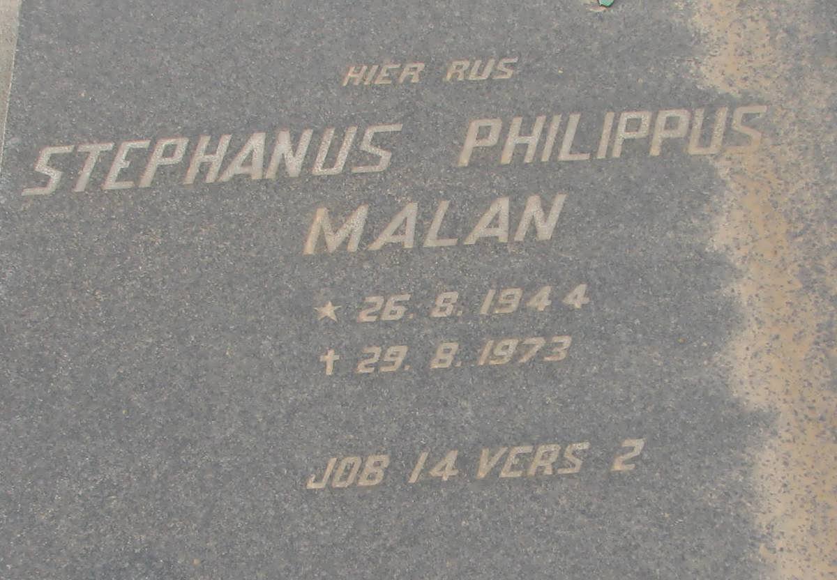 MALAN Stephanus Philippus 1944-1973