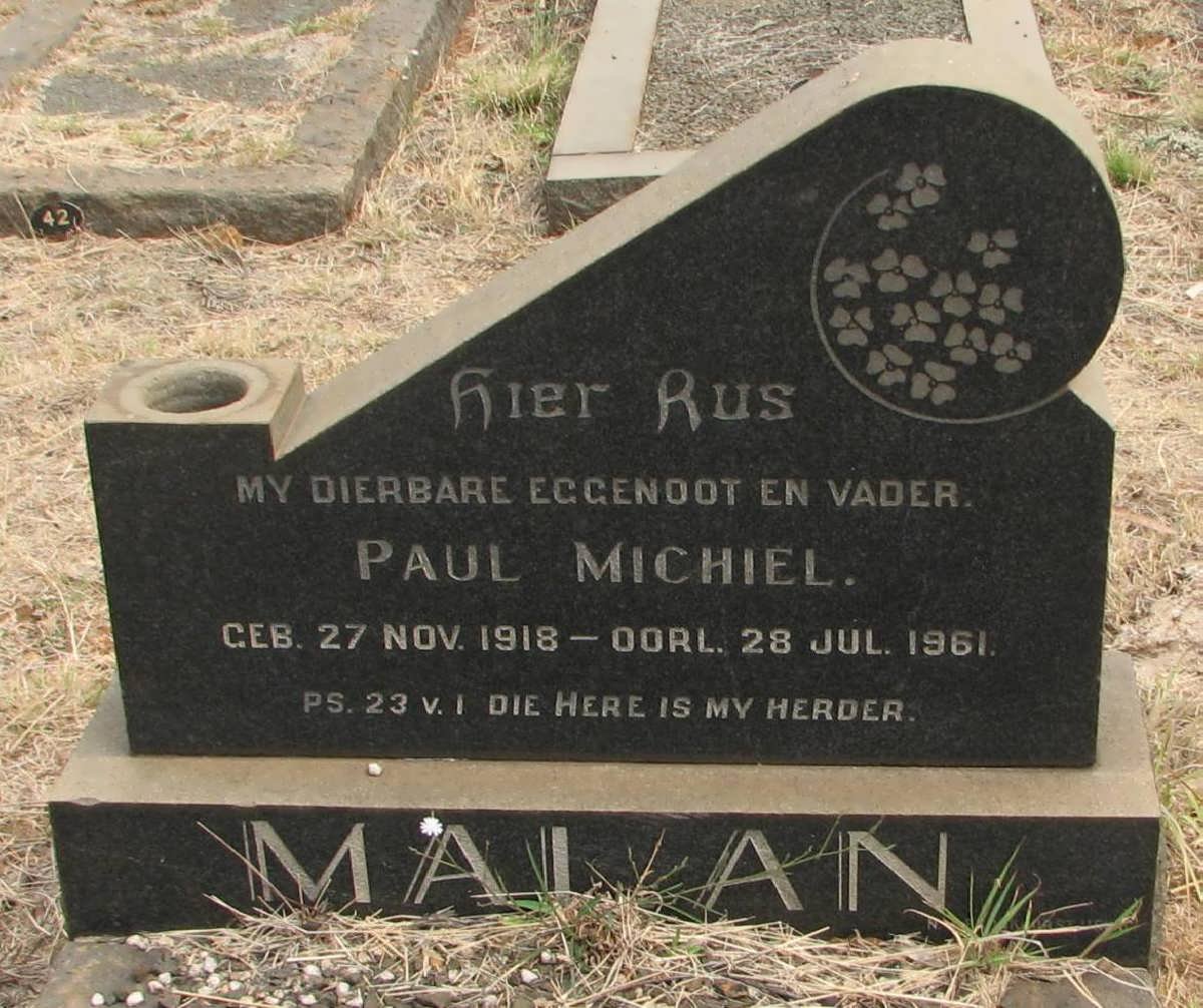 MALAN Paul Michiel 1918-1961