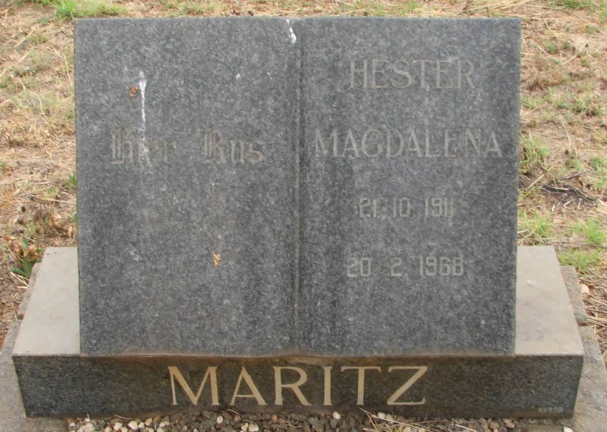 MARITZ Hester Magdalena 1911-1968