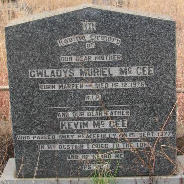 McGEE Kevin -1977 &amp; Gwladys Muriel MARREN -1976