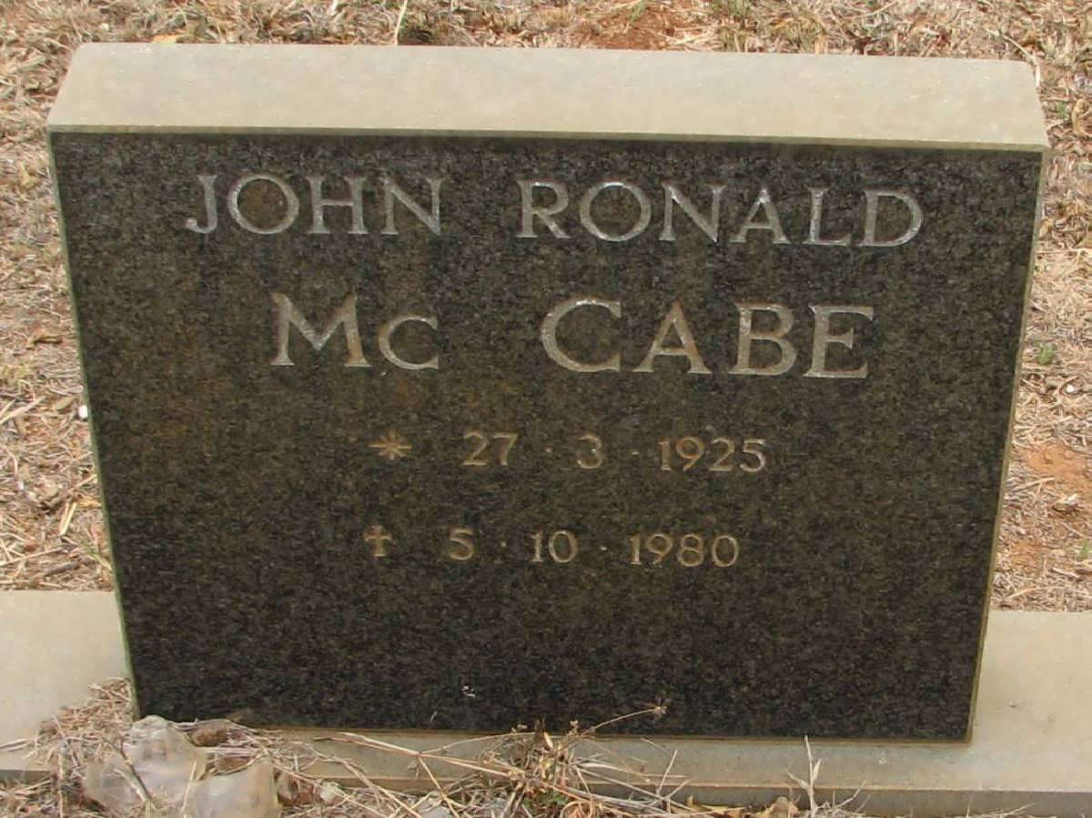 McCABE John Ronald 1925-1980