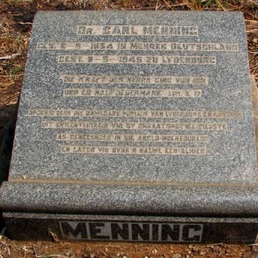 MENNING Carl 1854-1949 