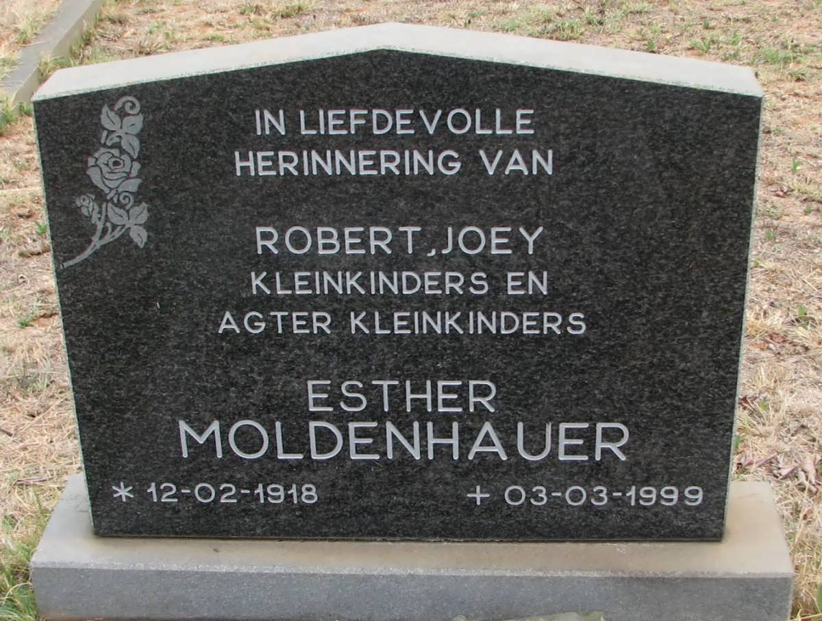 MOLDENHAUER Esther 1918-1999
