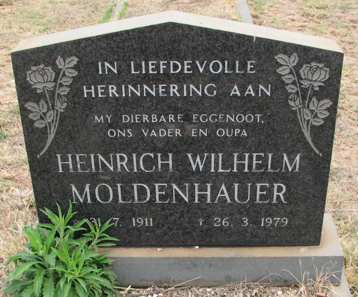 MOLDENHAUER Heinrich Wilhelm 1911-1979