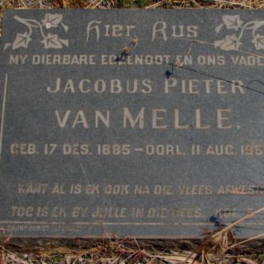 MELLE Jacobus Pieter, van 1885-1955