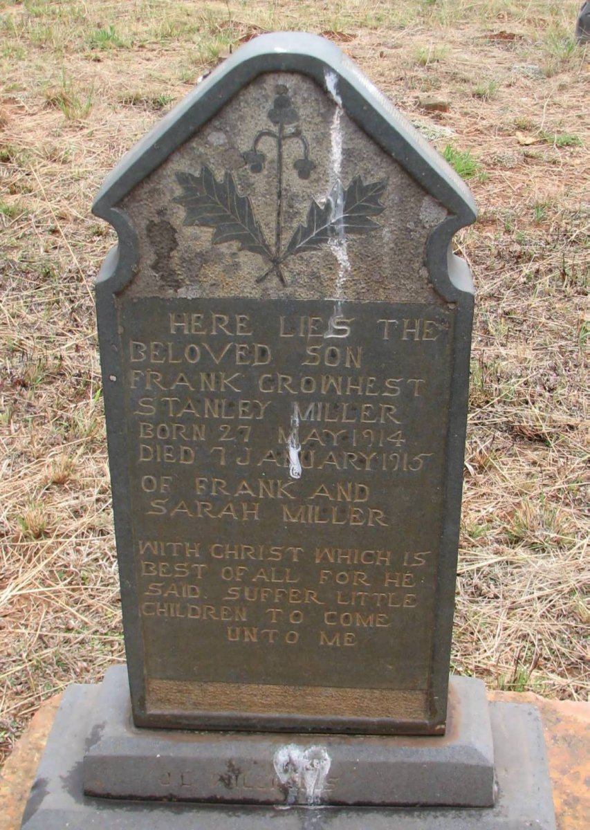MILLER Frank Growherst Stanley 1914-1915