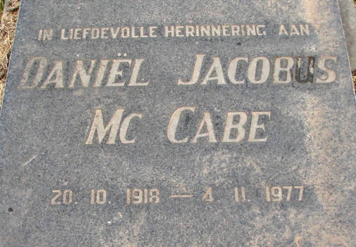 McCABE Daniel Jacobus 1918-1977