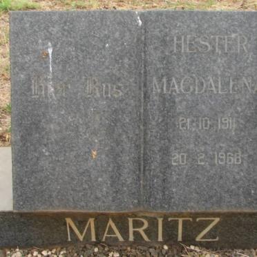 MARITZ Hester Magdalena 1911-1968