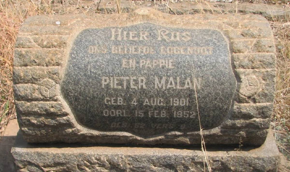 MALAN Pieter 1901-1952