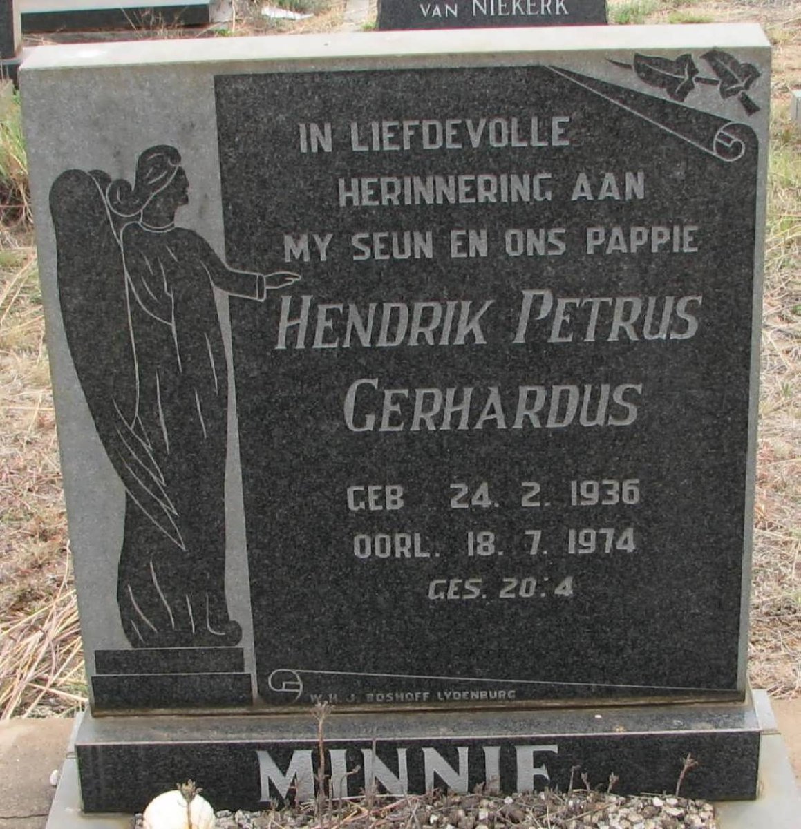 MINNIE Hendrik Petrus Gerhardus 1936-1974