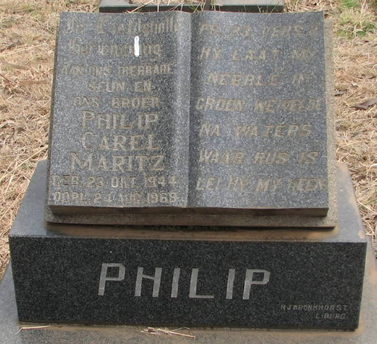 MARITZ Philip Carel 1944-1968