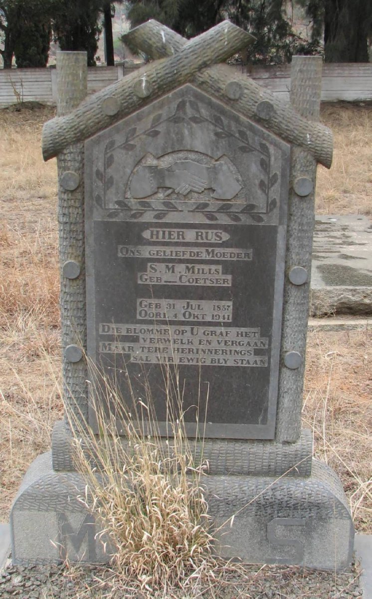MILLS  S.M. nee COETSER 1857-1941