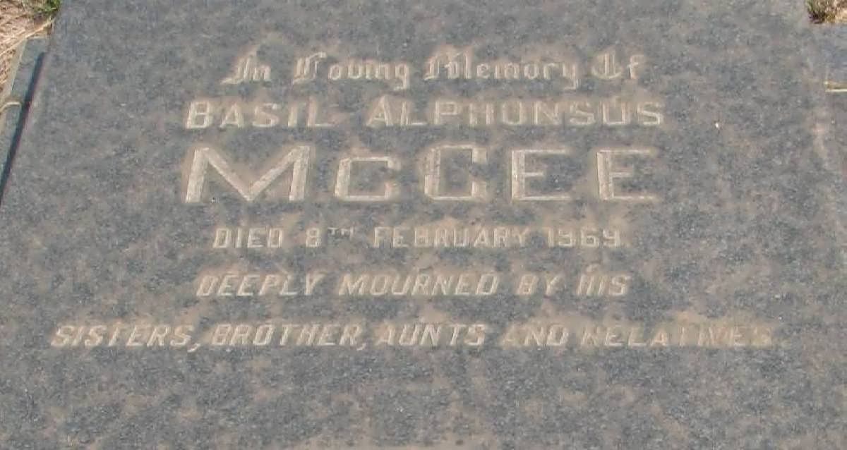 McGEE Basil Alphonsus -1969