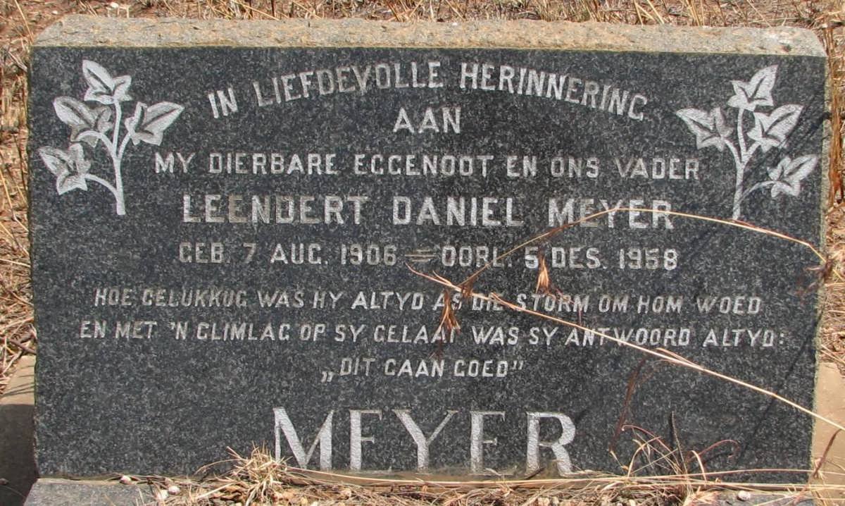 MEYER Leendert Daniel 1906-1958