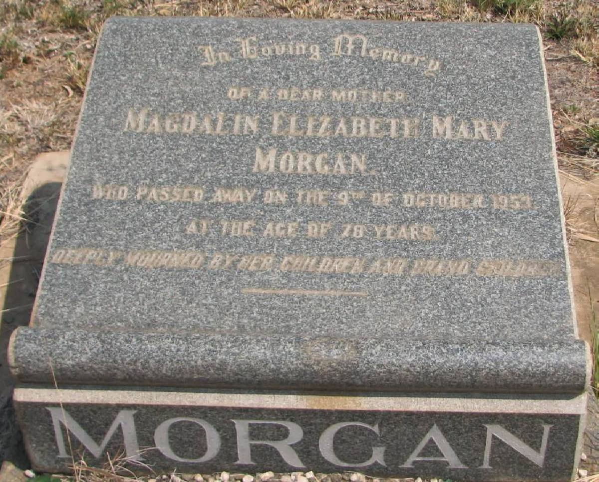 MORGAN Magdalin Elizabeth Mary -1953