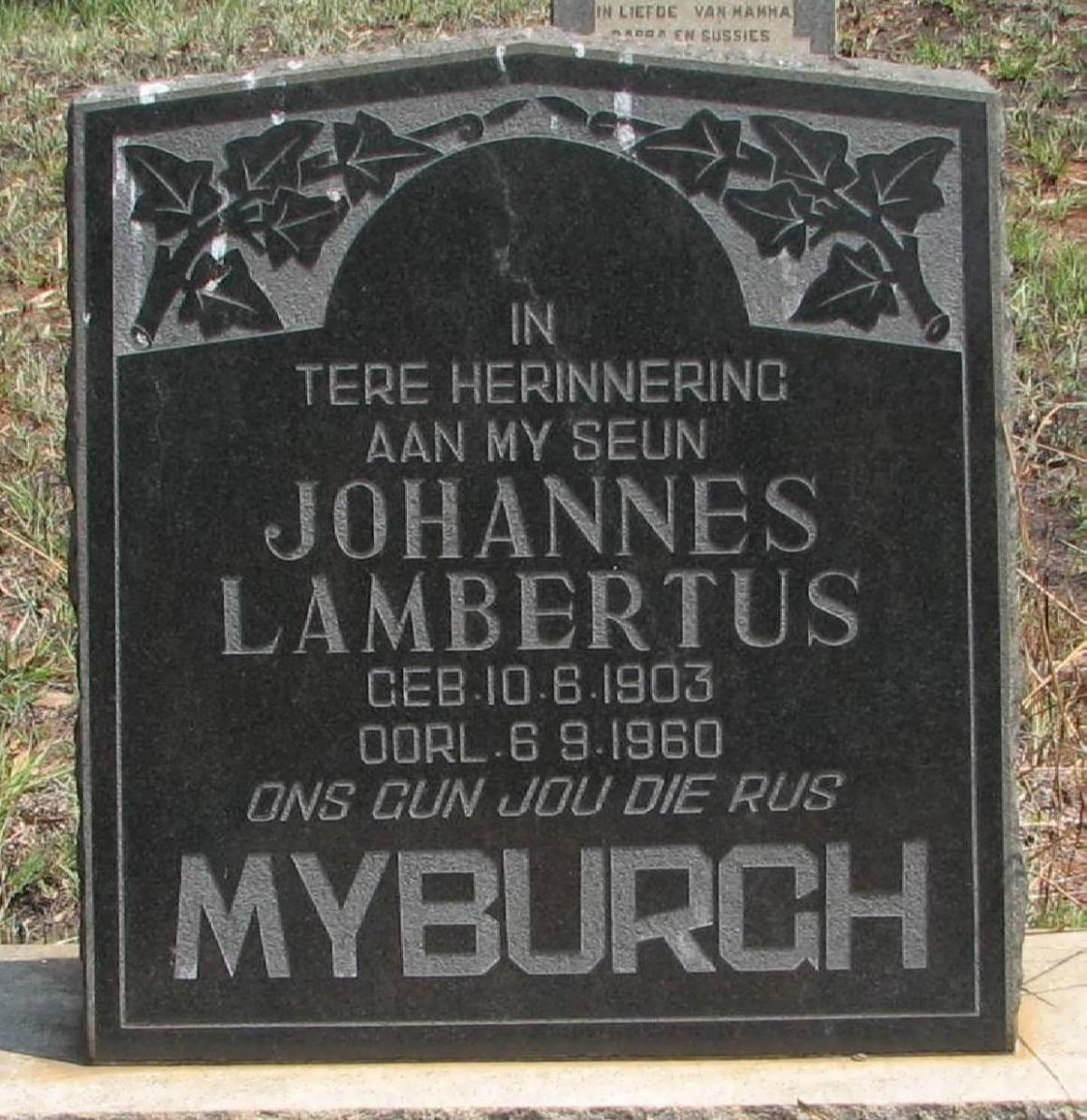 MYBURGH Johannes Lambertus 1903-1960