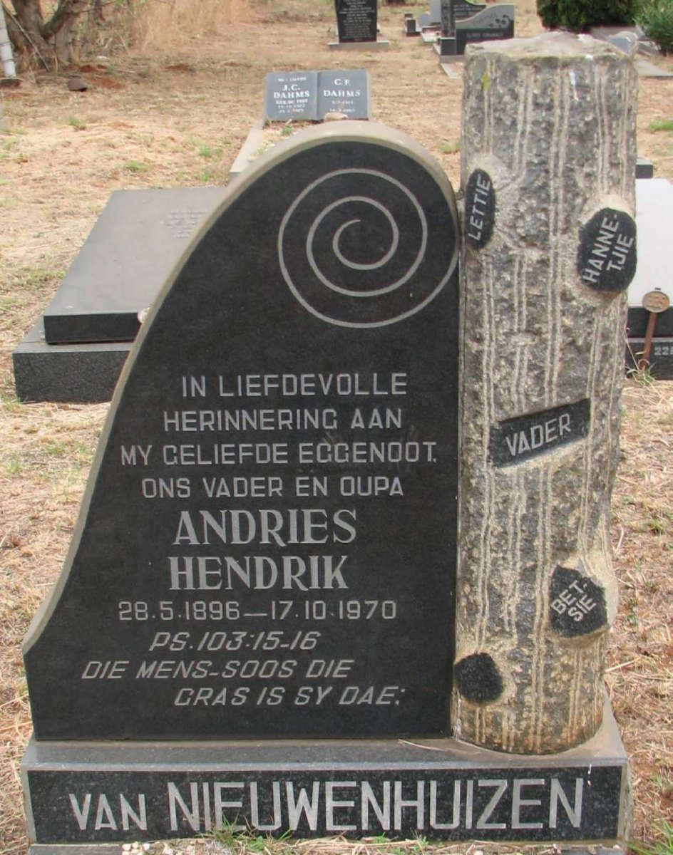 NIEUWENHUIZEN Andries Hendrik, van 1896-1970
