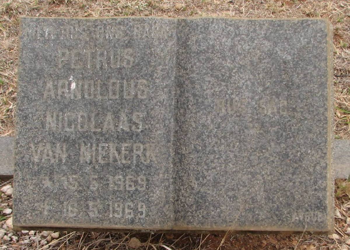 NIEKERK Petrus Arnoldus Nicolaas, van 1969-1969