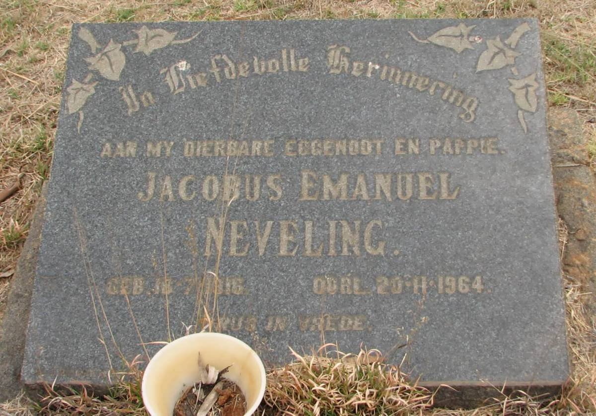 NEVELING Jacobus Emanuel 1916-1964