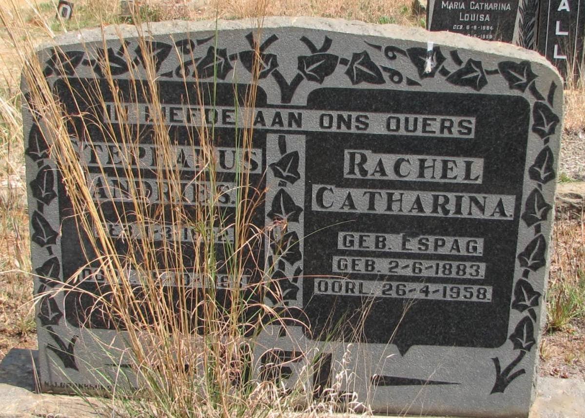 NEL Stephanus Andries -1882-1968 &amp; Rachel Catharina ESPAG 1883-1958