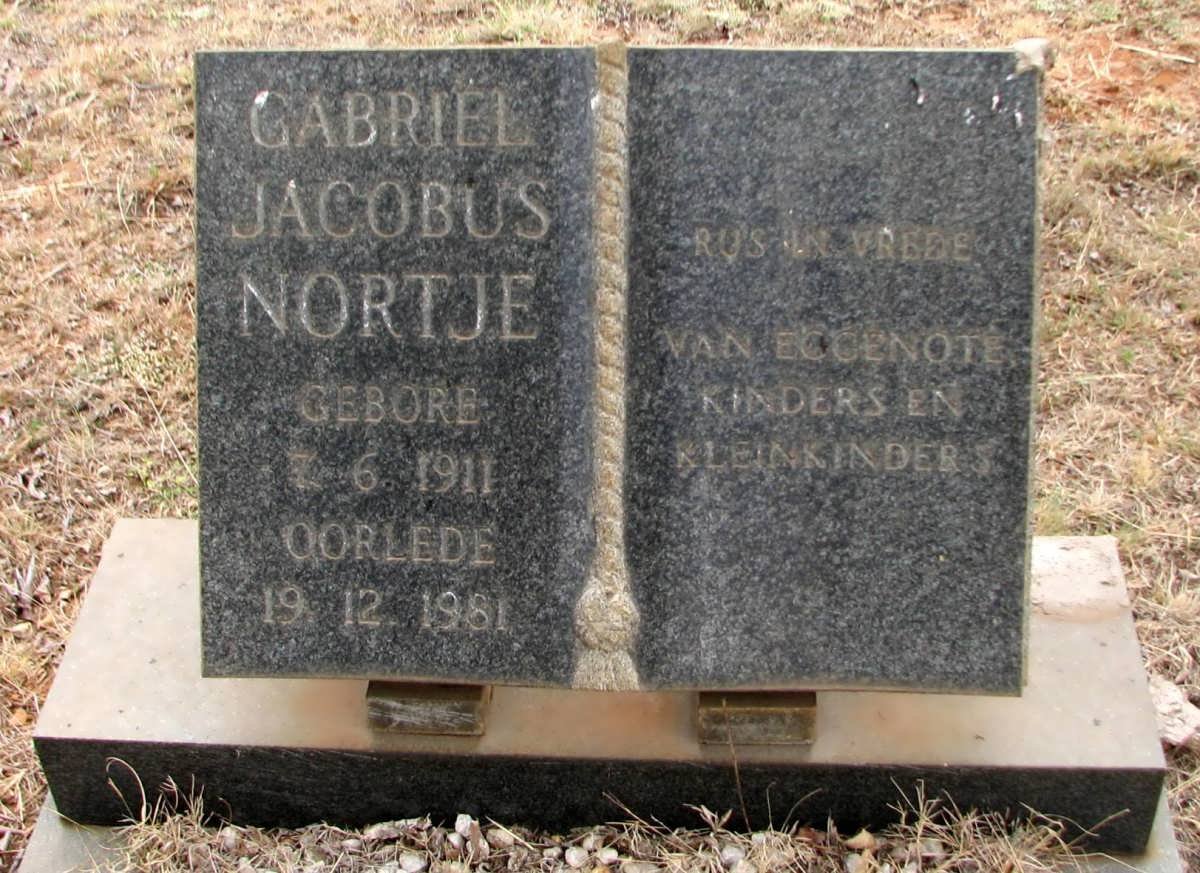 NORTJE Gabriel Jacobus 1911-1981