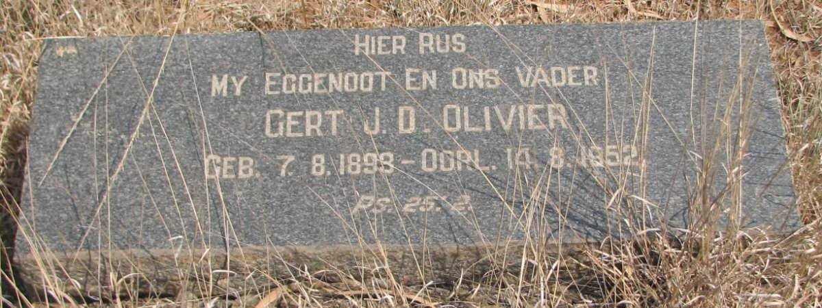 OLIVIER Gert J.D. 1893-1952