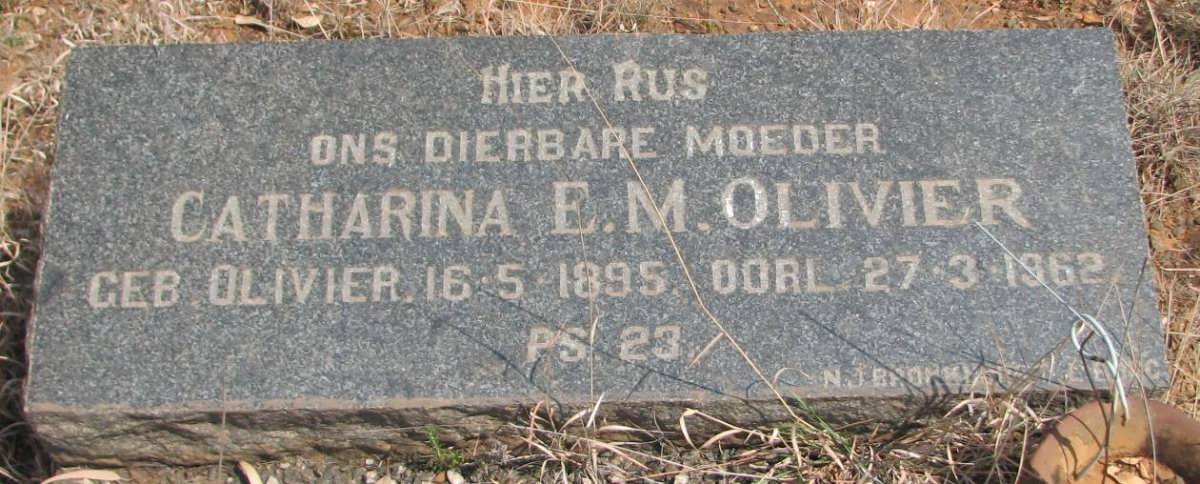 OLIVIER Catharina E.M. nee OLIVIER 1895-1962
