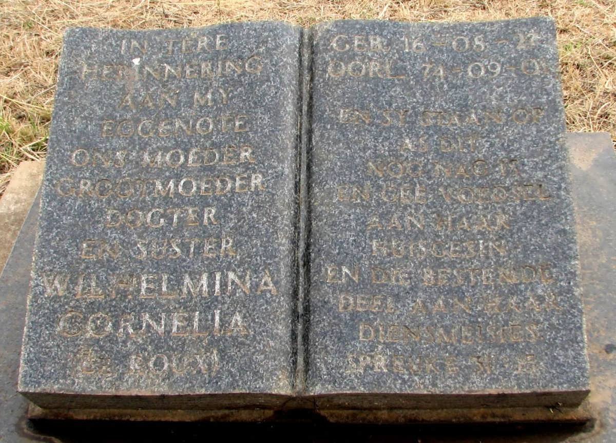 OBERHOLZER Wilhelmina Cornelia nee LE ROUX 1916-2001